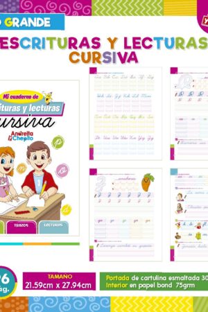 LIBRO G. MI CUADERNO DE ESCRITURAS Y LECTURAS CURSIVAS