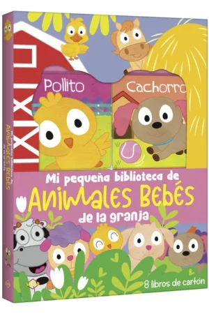 PEQUEÑA BIBLIOTECA DE ANIMALES BEBES GRANJA