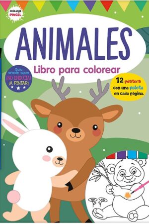 LIBROS PARA COLOREAR ANIMALES PINCEL