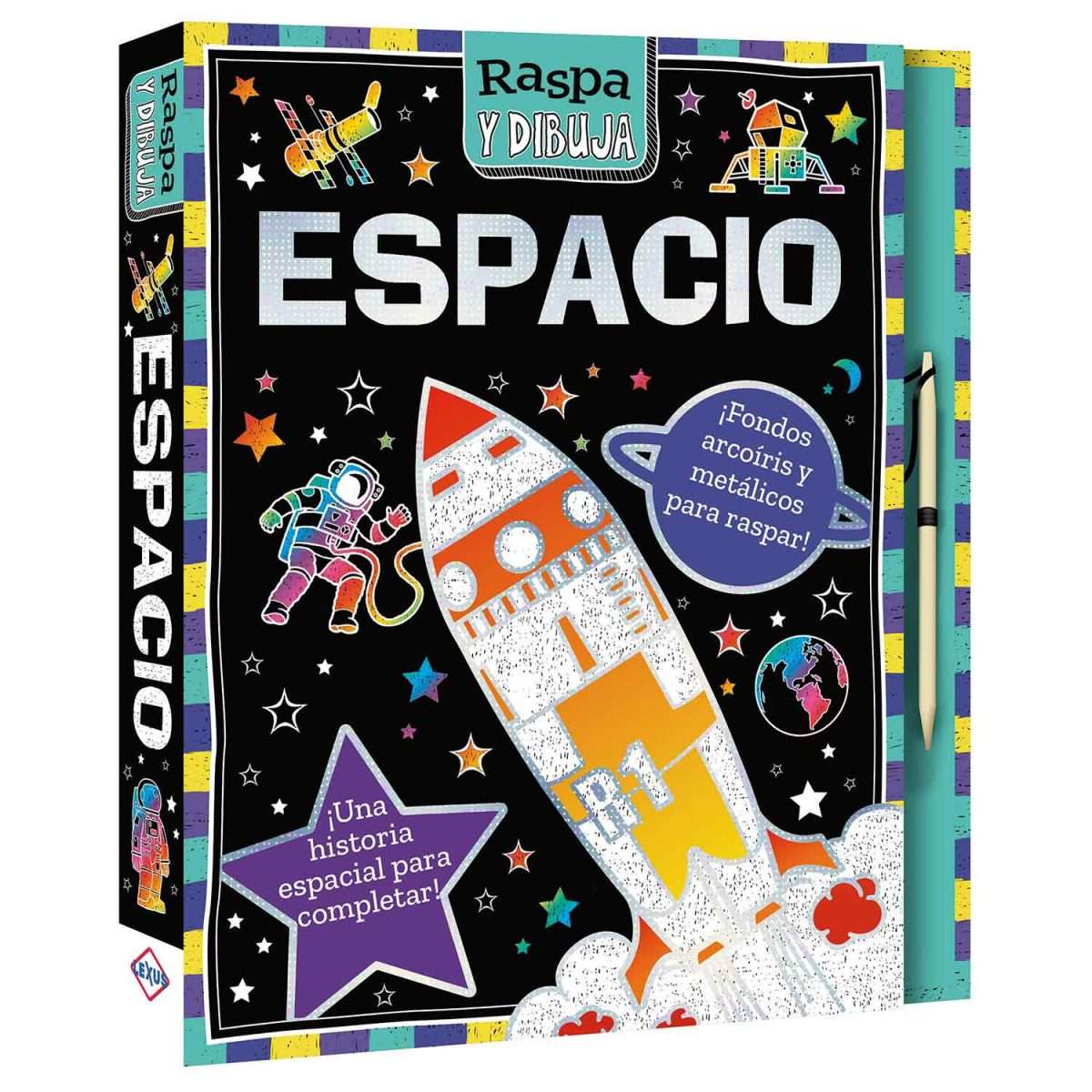 Libro Espacio – Colección Raspa y Dibuja