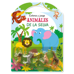 COLOREA Y JUEGA-ANIMALES DE LA SELVA