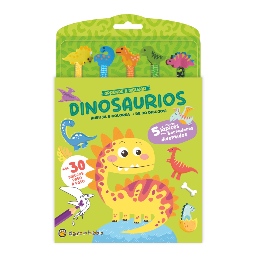 LAPICES Y GOMITAS: APRENDE A DIBUJAR DINOSAURIOS
