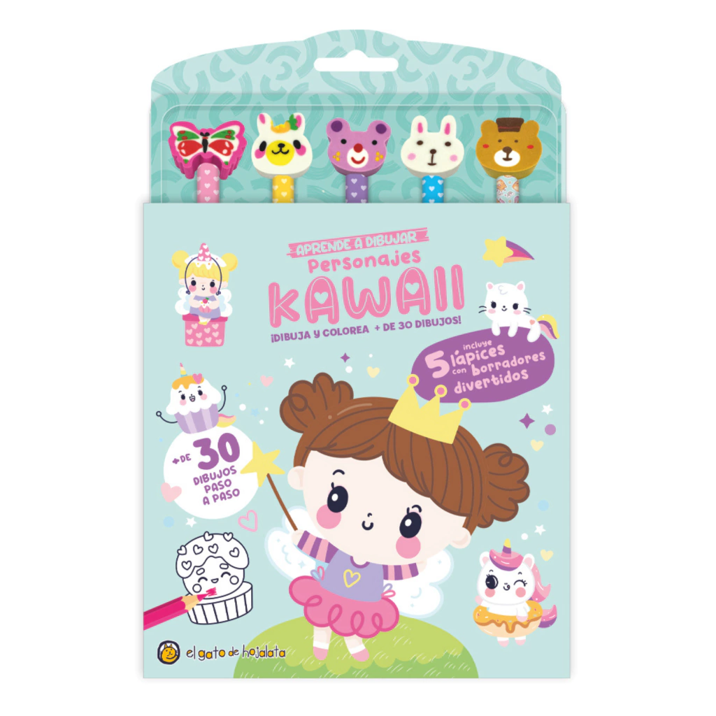 LAPICES Y GOMITAS: APRENDE A DIBUJAR PERSONAJES KAWAII