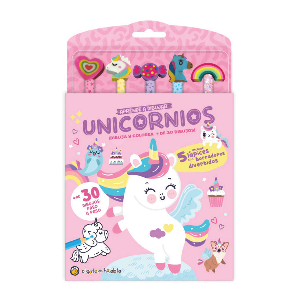 LAPICES Y GOMITAS: APRENDE A DIBUJAR UNICORNIOS